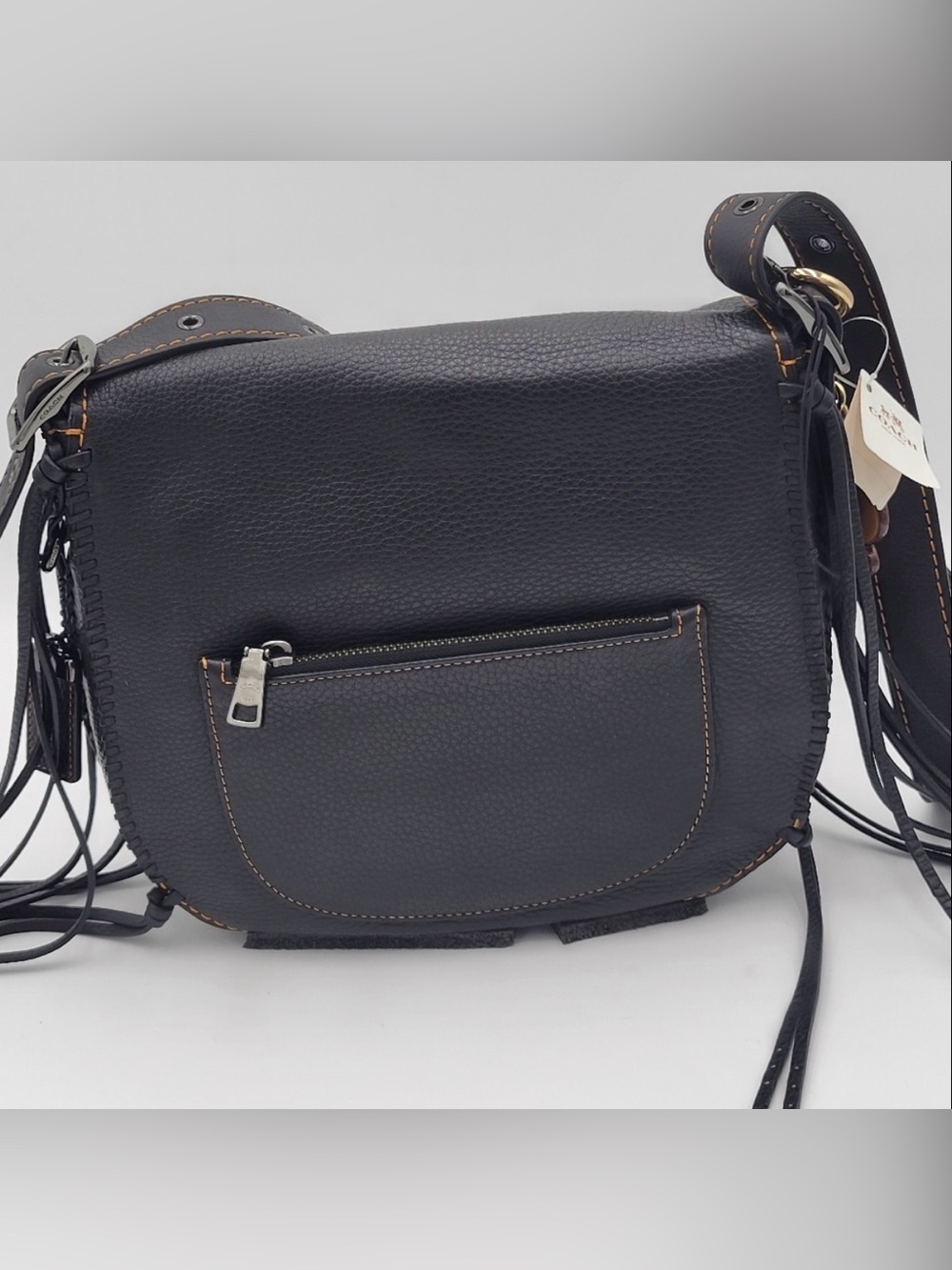 Coach 1941 Whiplash Saddle Bag, Black ππ - Picture 3 of 16